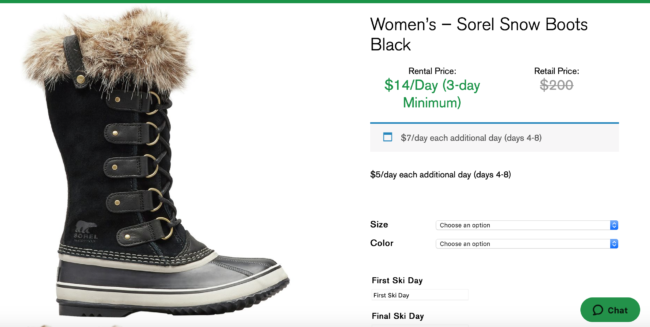 how to rent ski clothes
