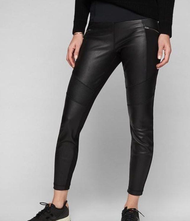 luxury travel mom fashion friday athleta leather leggings and cashmere duster 3